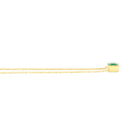 1.02 Ct. Emerald Bezel Necklace, 14K Yellow Gold Image