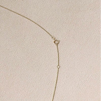 1.02 Ct. Emerald Bezel Necklace, 14K Yellow Gold Life Style