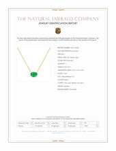 0.67 Ct. Emerald Solitaire Necklace, 14K Yellow Gold Scan Report