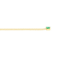 0.67 Ct. Emerald Solitaire Necklace, 14K Yellow Gold Image