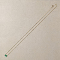 0.67 Ct. Emerald Solitaire Necklace, 14K Yellow Gold Life Style