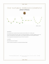 2.55 Ct. Emerald Bezel Necklace, 14K Yellow Gold Appraisal