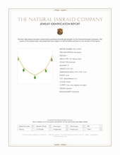 2.55 Ct. Emerald Bezel Necklace, 14K Yellow Gold Scan Report