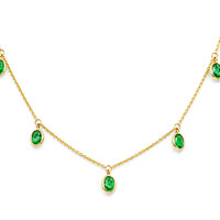 2.55 Ct. Emerald 14K Yellow Gold necklace