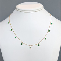 2.55 Ct. Emerald Bezel Necklace, 14K Yellow Gold Life Style