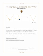 0.52 Ct. Blue Sapphire and Natural Diamond Pave Necklace, 14K Yellow Gold Appraisal