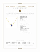 0.52 Ct. Blue Sapphire and Natural Diamond Pave Necklace, 14K Yellow Gold Scan Report