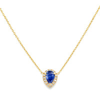0.52 Ct. Sapphire 14K Yellow Gold necklace