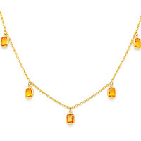 4.65 Ct. Sapphire 18K Yellow Gold necklace