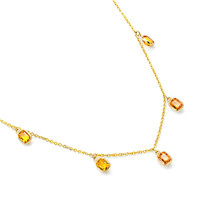 4.65 Ct. Yellow Sapphire Bezel Necklace, 18K Yellow Gold Image