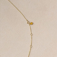 4.65 Ct. Yellow Sapphire Bezel Necklace, 18K Yellow Gold Life Style