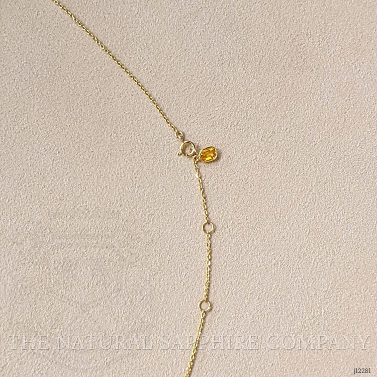 4.65 Ct. Yellow Sapphire Bezel Necklace, 18K Yellow Gold