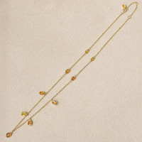 4.65 Ct. Yellow Sapphire Bezel Necklace, 18K Yellow Gold Life Style