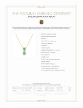 1.03 Ct.Tw.Total Carat Weight Emerald and Natural Diamond Pave Necklace, 14K Yellow Gold Scan Report