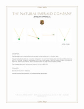1.45 Ct. Emerald Solitaire Pendant, 14K Yellow Gold Appraisal