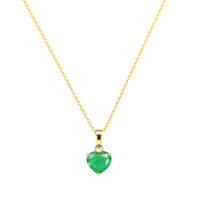 1.45 Ct. Emerald 14K Yellow Gold pendant