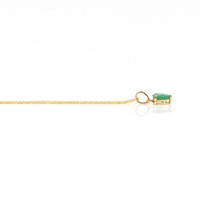 1.45 Ct. Emerald Solitaire Pendant, 14K Yellow Gold Image