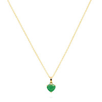1.45 Ct. Emerald Solitaire Pendant, 14K Yellow Gold Image