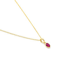 0.50 Ct. Ruby Bezel Pendant, 14K Yellow Gold Image