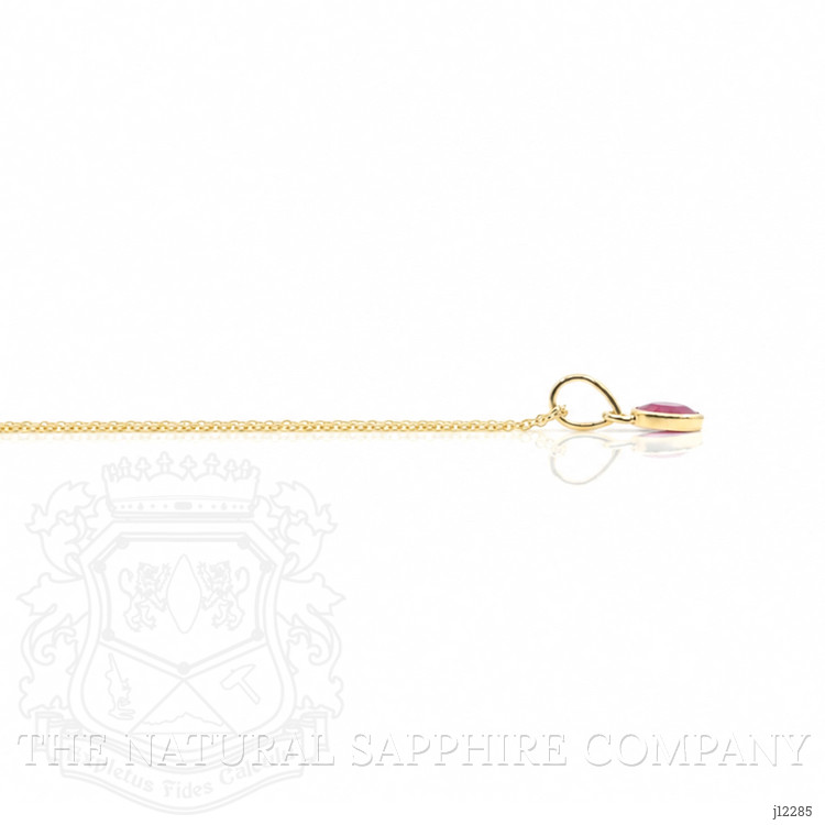 0.50 Ct. Ruby Bezel Pendant, 14K Yellow Gold