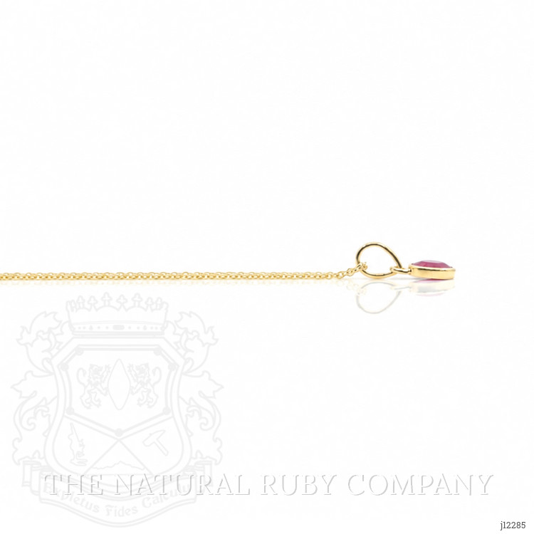 0.50 Ct. Ruby Bezel Pendant, 14K Yellow Gold