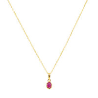 0.50 Ct. Ruby Bezel Pendant, 14K Yellow Gold Image
