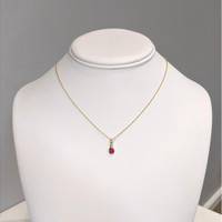 0.50 Ct. Ruby Bezel Pendant, 14K Yellow Gold Life Style