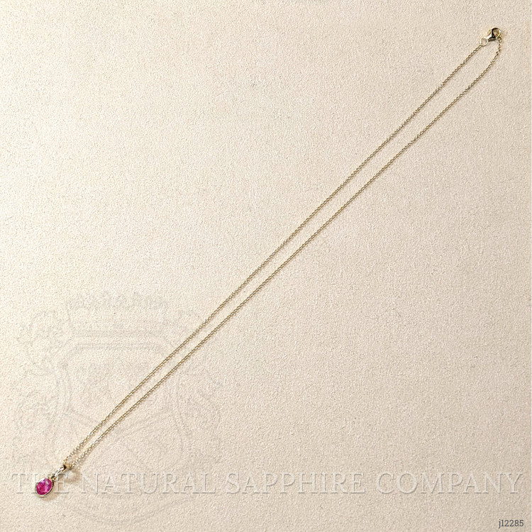0.50 Ct. Ruby Bezel Pendant, 14K Yellow Gold
