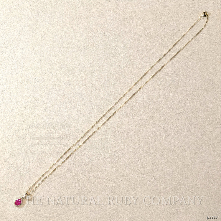 0.50 Ct. Ruby Bezel Pendant, 14K Yellow Gold