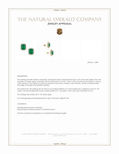 15.60&nbsp;Ct.Tw.Total Carat Weight Emerald and Natural Diamond Studs Earrings, 14K Yellow Gold Appraisal