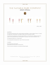 1.32&nbsp;Ct.Tw.Total Carat Weight Ruby and Natural Diamond Drops Earrings, 14K Yellow Gold Appraisal