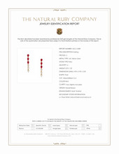 1.32 Ct.Tw.Total Carat Weight Ruby and Natural Diamond Drops Earrings, 14K Yellow Gold Scan Report