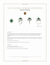 3.43 Ct. Emerald and Natural Diamond Accent Stones Ring, Platinum 950 Appraisal