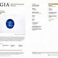 3.08 Ct. Blue Sapphire and Natural Diamond Pave Pendant, 18K White Gold Scan Report