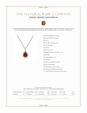 2.32 Ct. Ruby and Natural Diamond Pave Pendant, 18K White Gold Scan Report