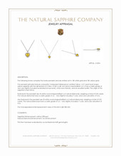 5.57 Ct. Yellow Sapphire and Natural Diamond Pave Pendant, 18K White & Yellow Appraisal