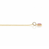 1.26 Ct. Pinkish Red Ruby Bezel Pendant, 14K Yellow Gold Image