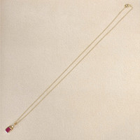 1.26 Ct. Pinkish Red Ruby Bezel Pendant, 14K Yellow Gold Life Style