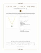 0.76 Ct. Blue Aquamarine Bezel Pendant, 14K Yellow Gold Scan Report