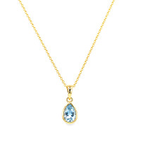 0.76 Ct. Aquamarine 14K Yellow Gold pendant