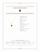 0.99 Ct. Emerald Bezel Pendant, 14K Yellow Gold Scan Report