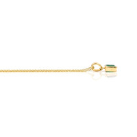 0.99 Ct. Emerald Bezel Pendant, 14K Yellow Gold Image
