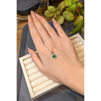 0.99 Ct. Emerald Bezel Pendant, 14K Yellow Gold Life Style