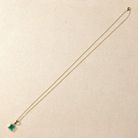 0.99 Ct. Emerald Bezel Pendant, 14K Yellow Gold Life Style