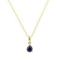 0.96 Ct. Sapphire 14K Yellow Gold pendant