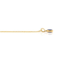 0.96 Ct. Blue Sapphire Bezel Pendant, 14K Yellow Gold Image