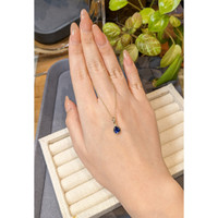 0.96 Ct. Blue Sapphire Bezel Pendant, 14K Yellow Gold Life Style