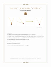 0.61 Ct. Ruby Bezel Pendant, 14K Yellow Gold Appraisal