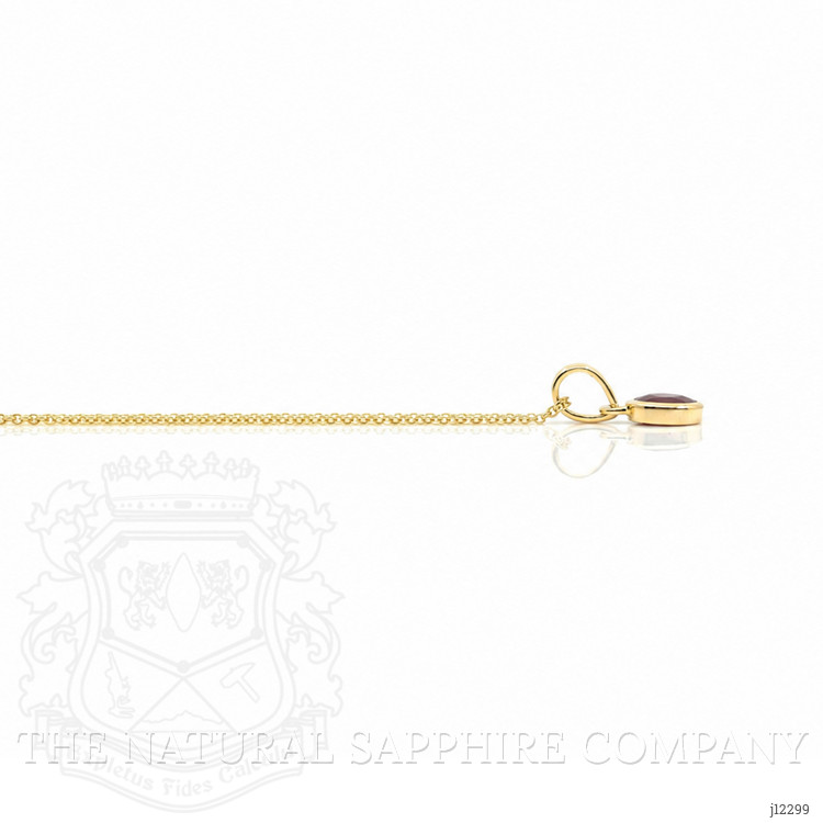 0.61 Ct. Ruby Bezel Pendant, 14K Yellow Gold