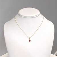 0.61 Ct. Ruby Bezel Pendant, 14K Yellow Gold Life Style